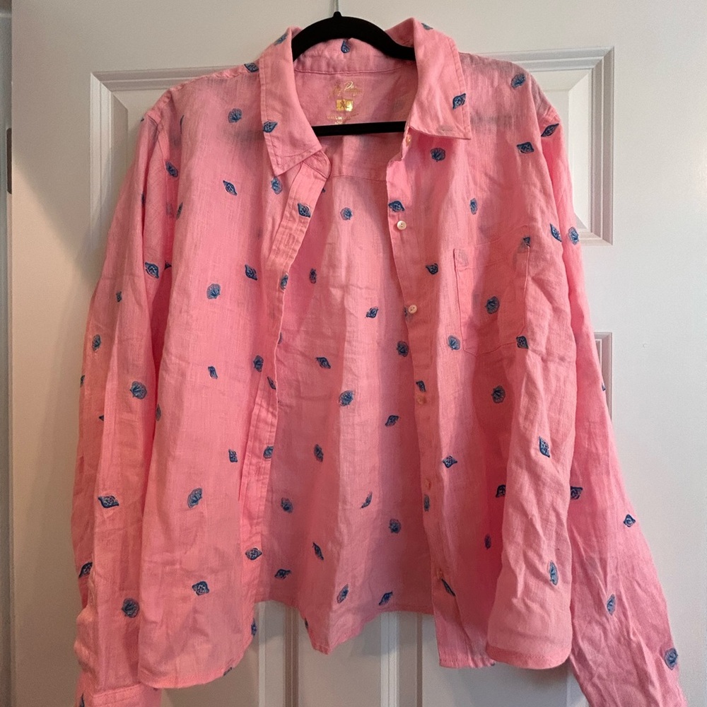 Lilly Pulitzer Linen Button Down